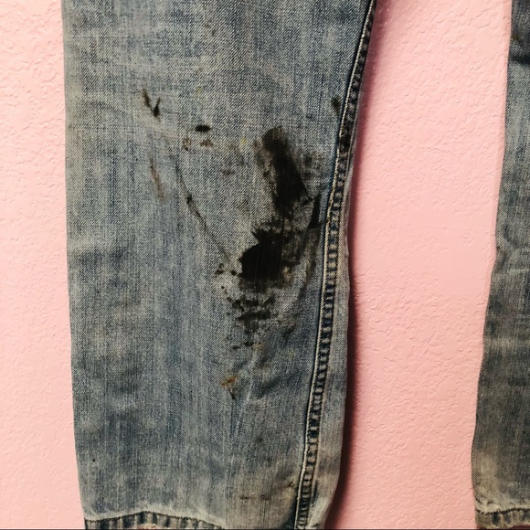 Vintage Distressed Lee Relaxed Bootcut Dungarees Grunge - Picture 12 of 16